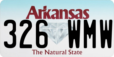 AR license plate 326WMW