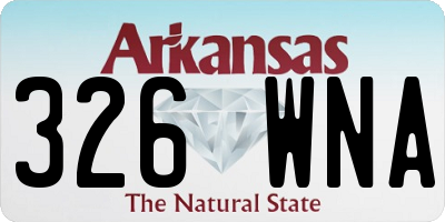 AR license plate 326WNA