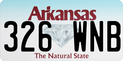 AR license plate 326WNB