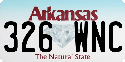 AR license plate 326WNC