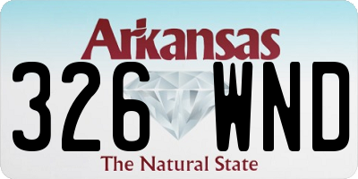 AR license plate 326WND