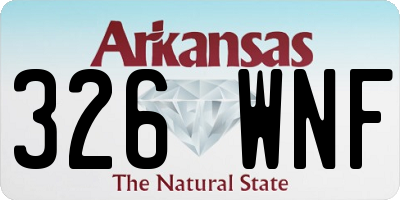 AR license plate 326WNF