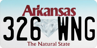 AR license plate 326WNG