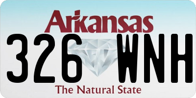 AR license plate 326WNH