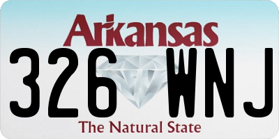 AR license plate 326WNJ