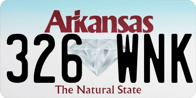 AR license plate 326WNK