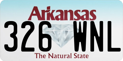 AR license plate 326WNL