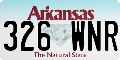 AR license plate 326WNR