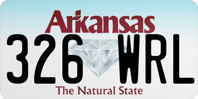 AR license plate 326WRL