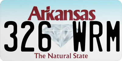 AR license plate 326WRM