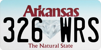AR license plate 326WRS