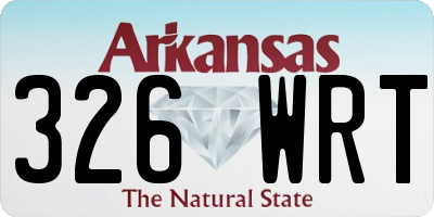 AR license plate 326WRT