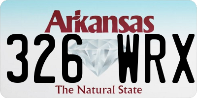 AR license plate 326WRX