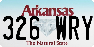 AR license plate 326WRY