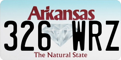 AR license plate 326WRZ