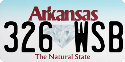 AR license plate 326WSB
