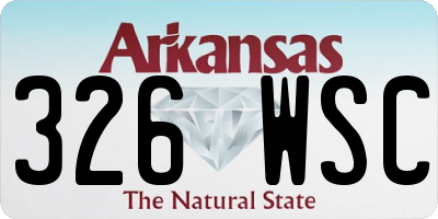 AR license plate 326WSC