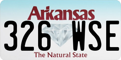 AR license plate 326WSE