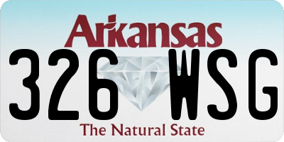 AR license plate 326WSG