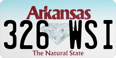 AR license plate 326WSI