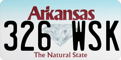 AR license plate 326WSK