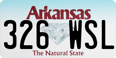 AR license plate 326WSL