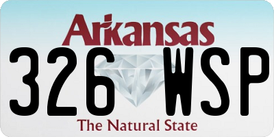 AR license plate 326WSP