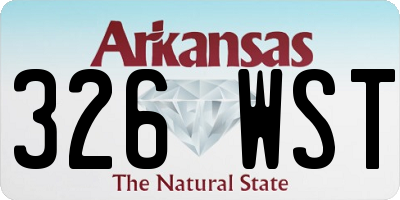 AR license plate 326WST