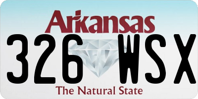 AR license plate 326WSX