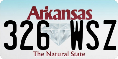 AR license plate 326WSZ