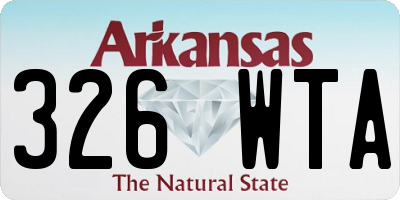 AR license plate 326WTA
