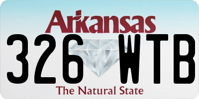 AR license plate 326WTB