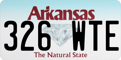 AR license plate 326WTE