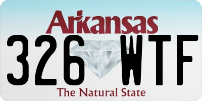 AR license plate 326WTF