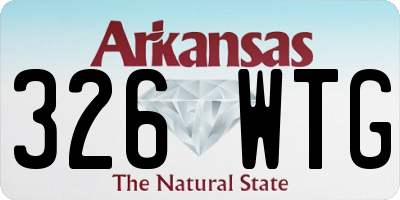 AR license plate 326WTG