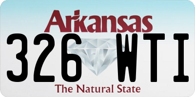AR license plate 326WTI