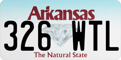 AR license plate 326WTL