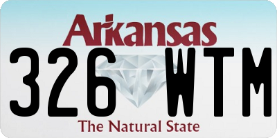 AR license plate 326WTM