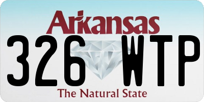 AR license plate 326WTP