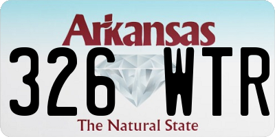 AR license plate 326WTR