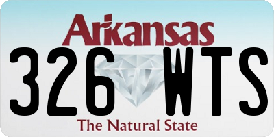 AR license plate 326WTS