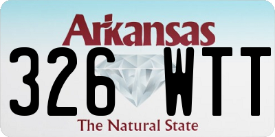 AR license plate 326WTT