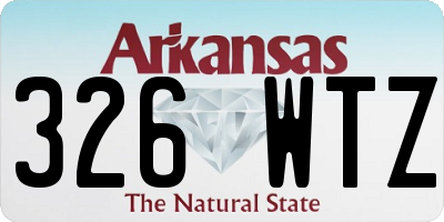 AR license plate 326WTZ