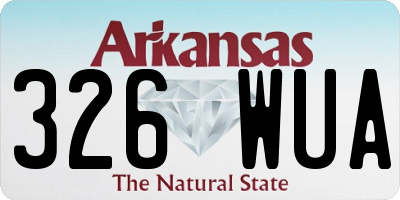 AR license plate 326WUA