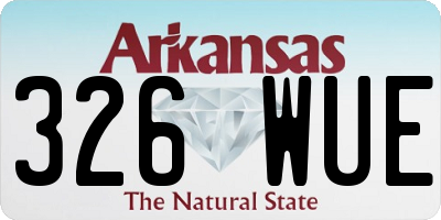 AR license plate 326WUE