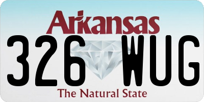 AR license plate 326WUG