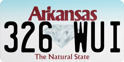 AR license plate 326WUI