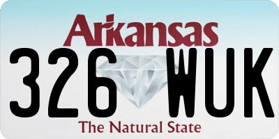 AR license plate 326WUK