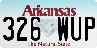 AR license plate 326WUP