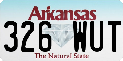 AR license plate 326WUT